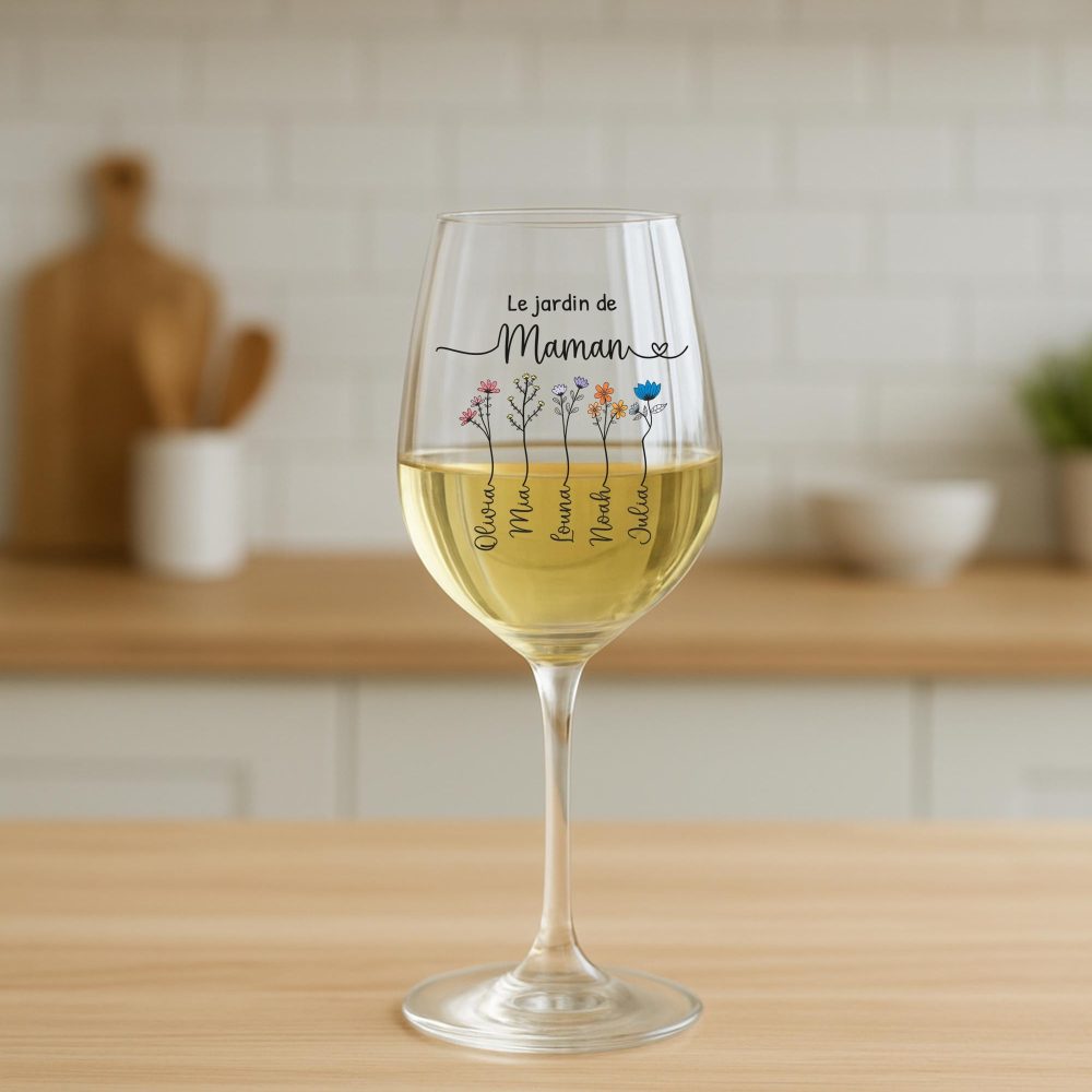 Verre personnalisé “Le jardin de Maman”