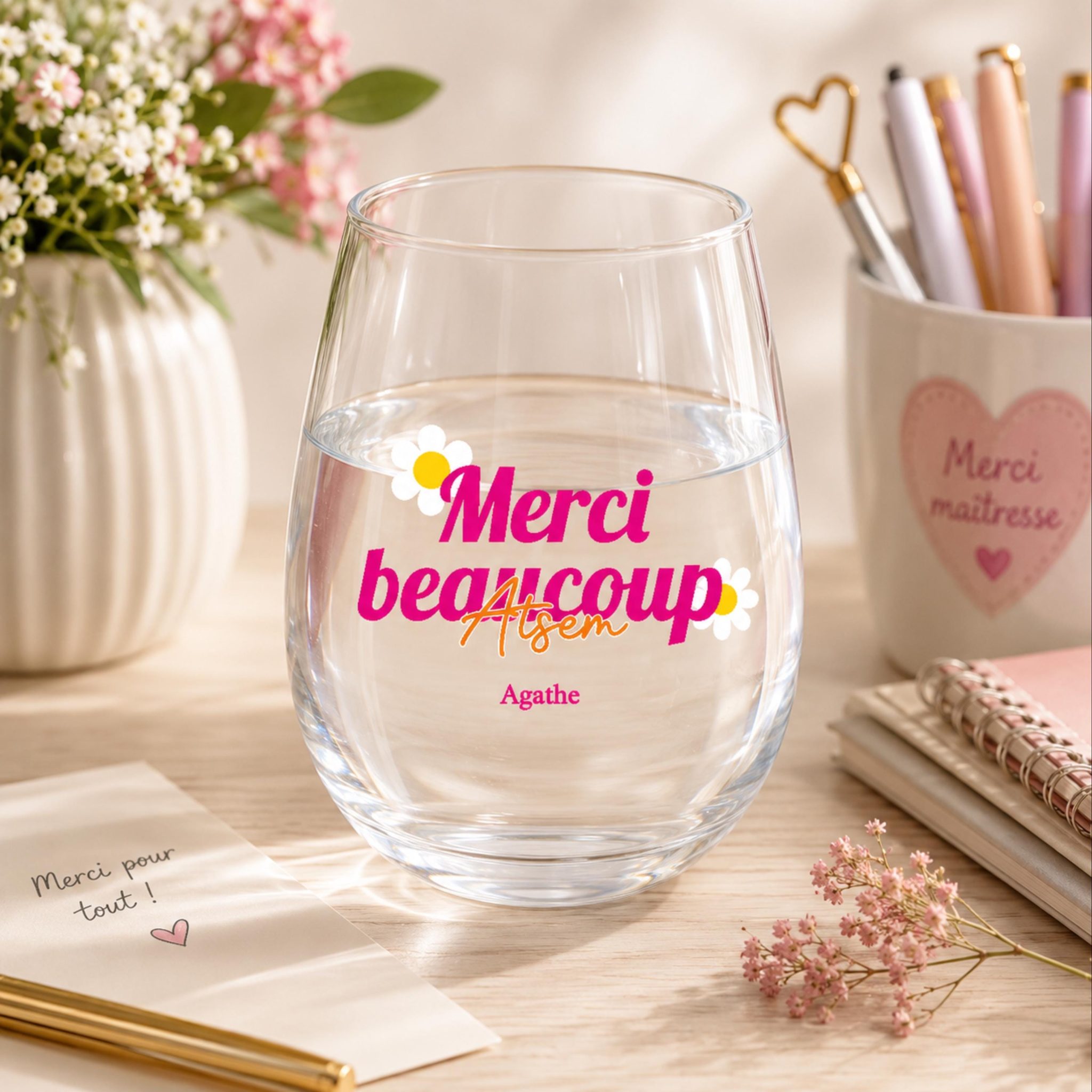 Verre Personnalisé Maîtresse Maître Cadeau — cadeau enseignant école