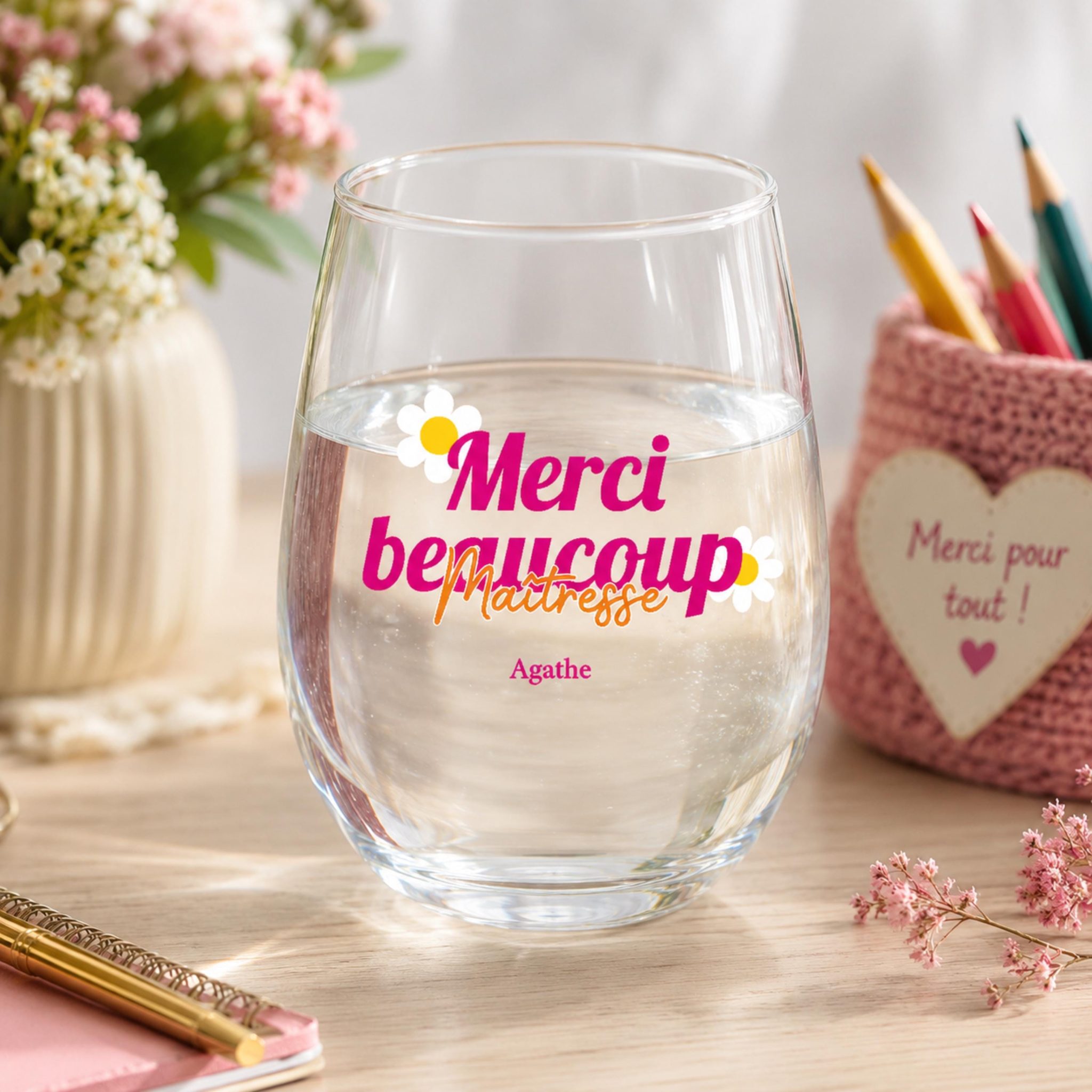 Verre Personnalisé Maîtresse Maître Cadeau — cadeau maîtresse