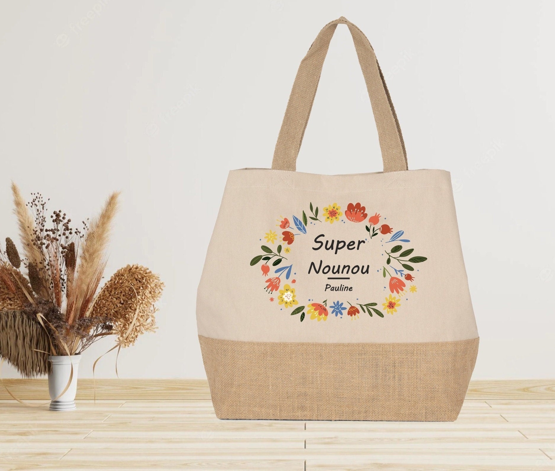 Grand sac à personnaliser Nounou