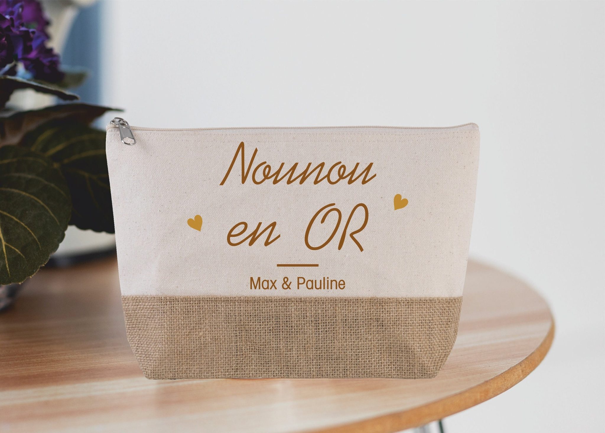 Grande trousse à personnaliser Nounou en Or