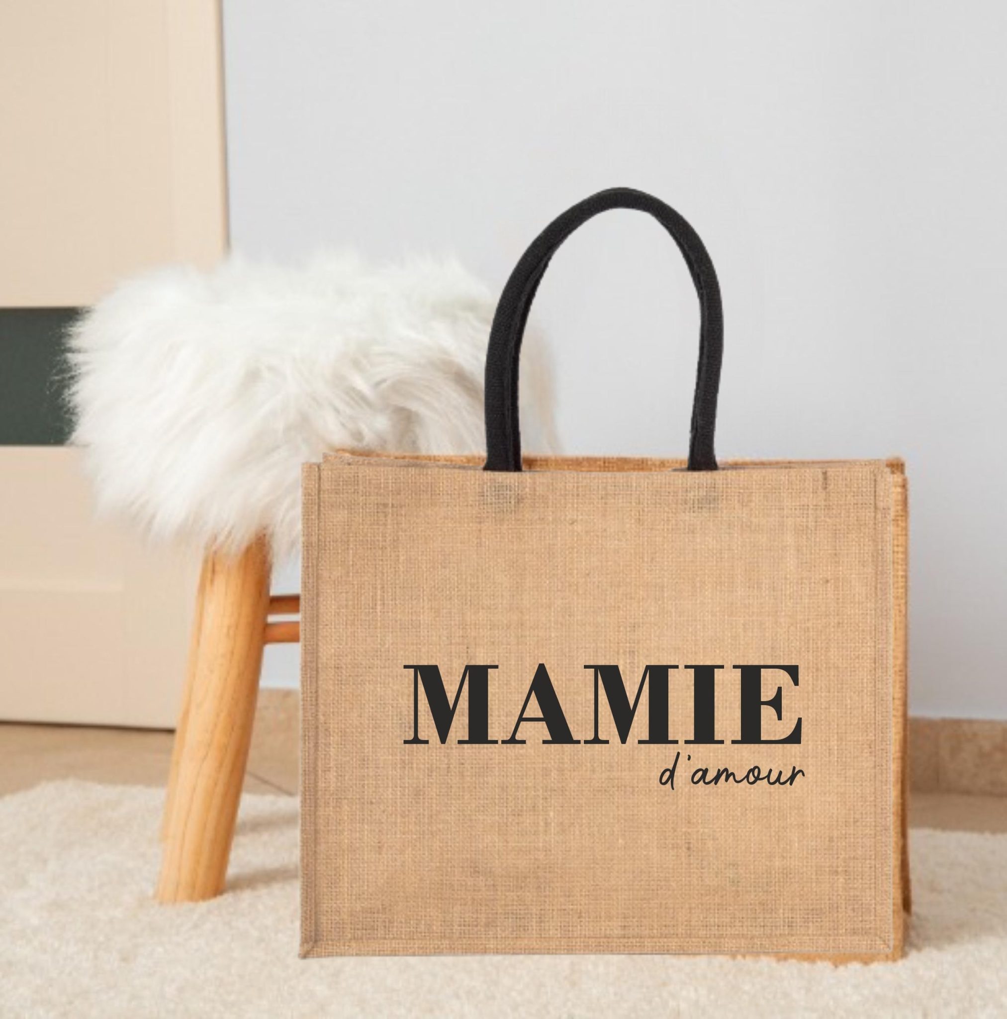 Sac en jute "Tata d'Amour" — cadeau pour une tata