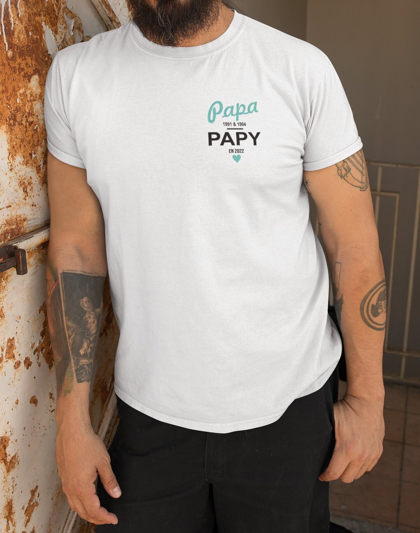 T-shirt à personnaliser PAPA PAPY annonce grossesse