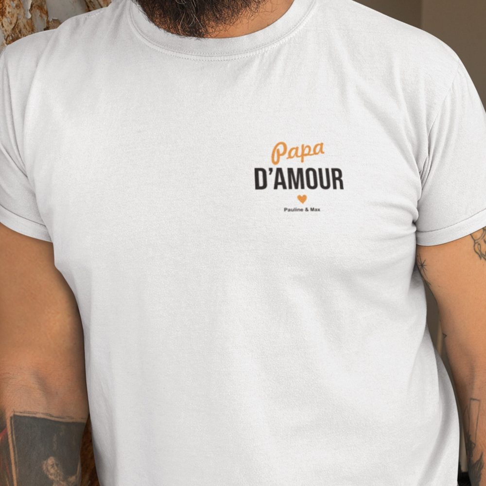 T-shirt personnalisé Papa d'amour