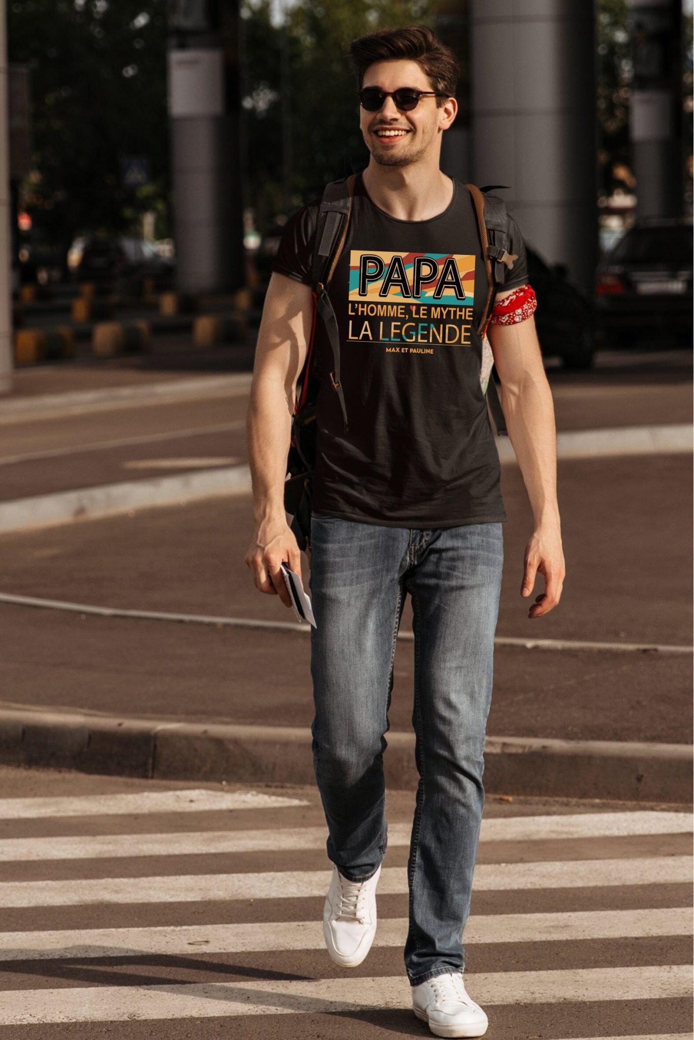 T-shirt personnalisé papa la légende
