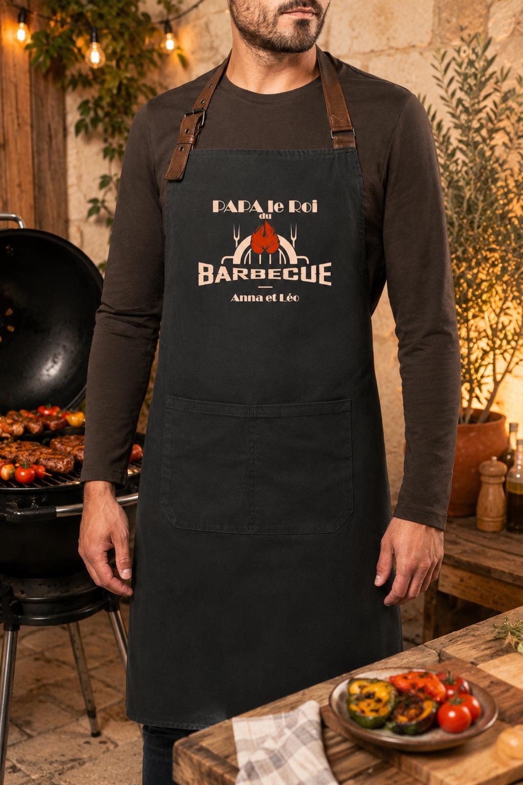 Tablier barbecue papa personnalisé- cadeau