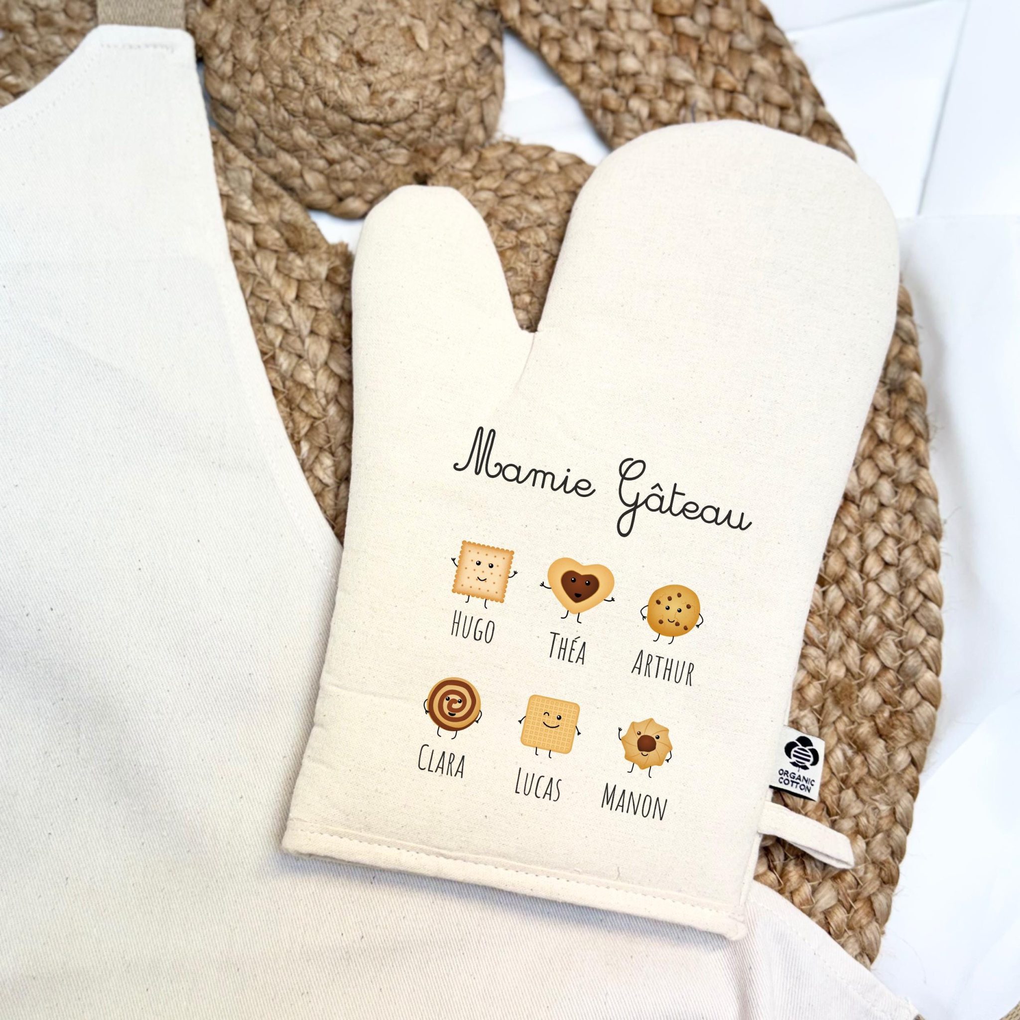 Tablier et Gant de Cuisine "Belle-Maman — fête des mères