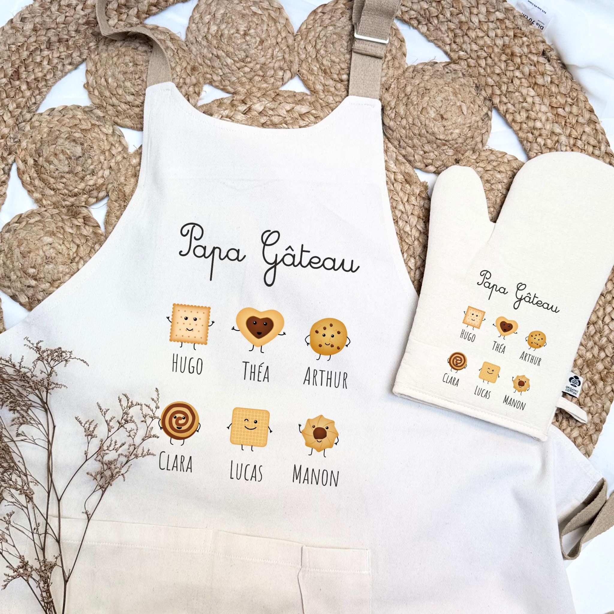 Tablier et Gant de Cuisine "Papy Gâteau" — fete des papy