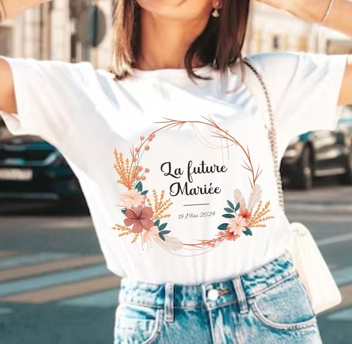 Tee shirt personnalisé EVJF cadeau — cadeau team mariée