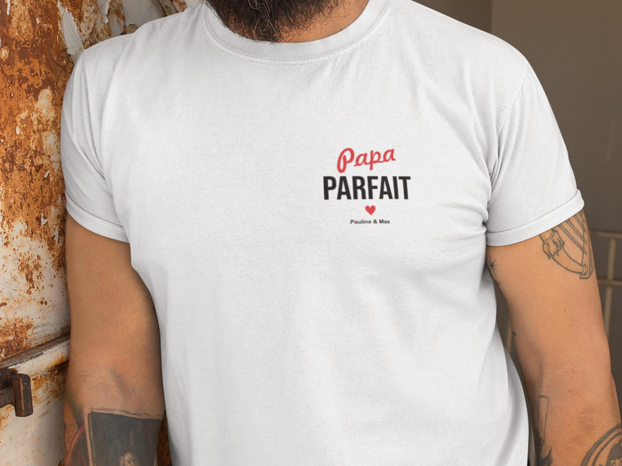 Tee-shirt personnalisé Papa parfait — cadeau papa