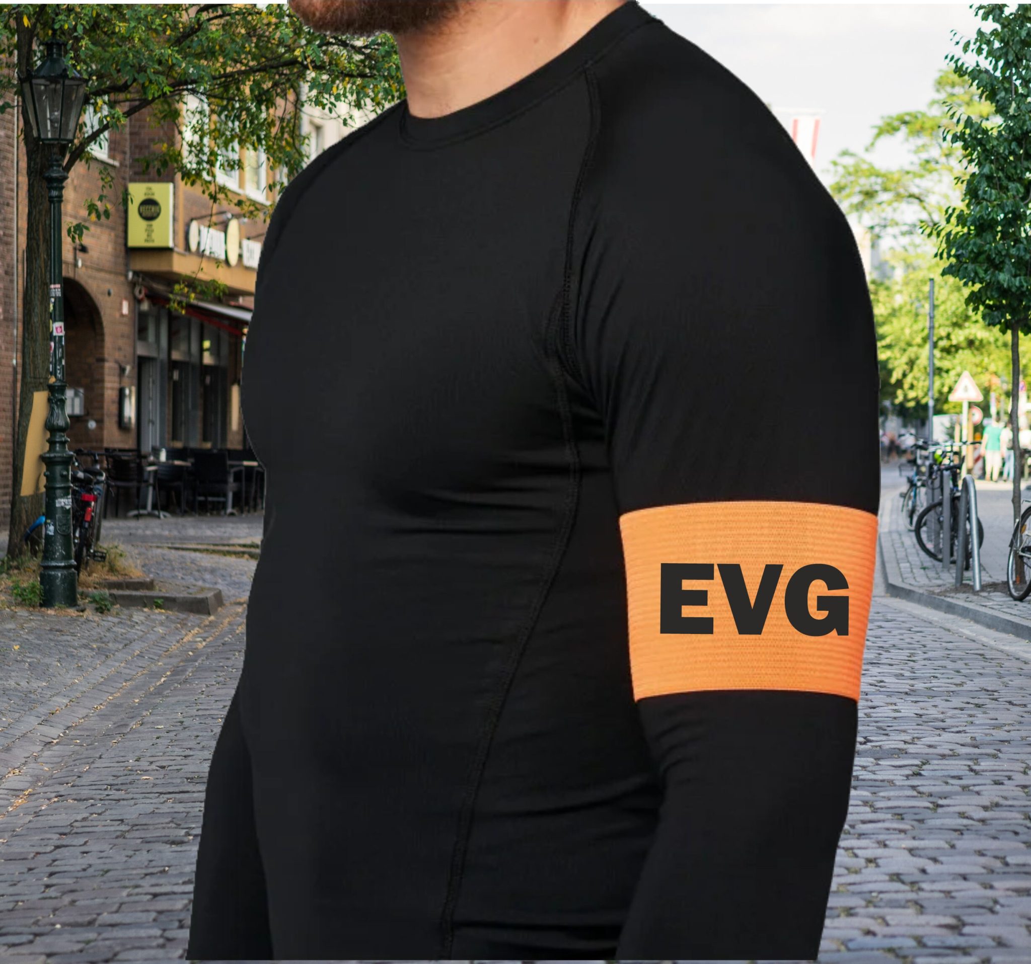 Brassard élastique personnalisé avec texte — Brassard personnalisé EVG