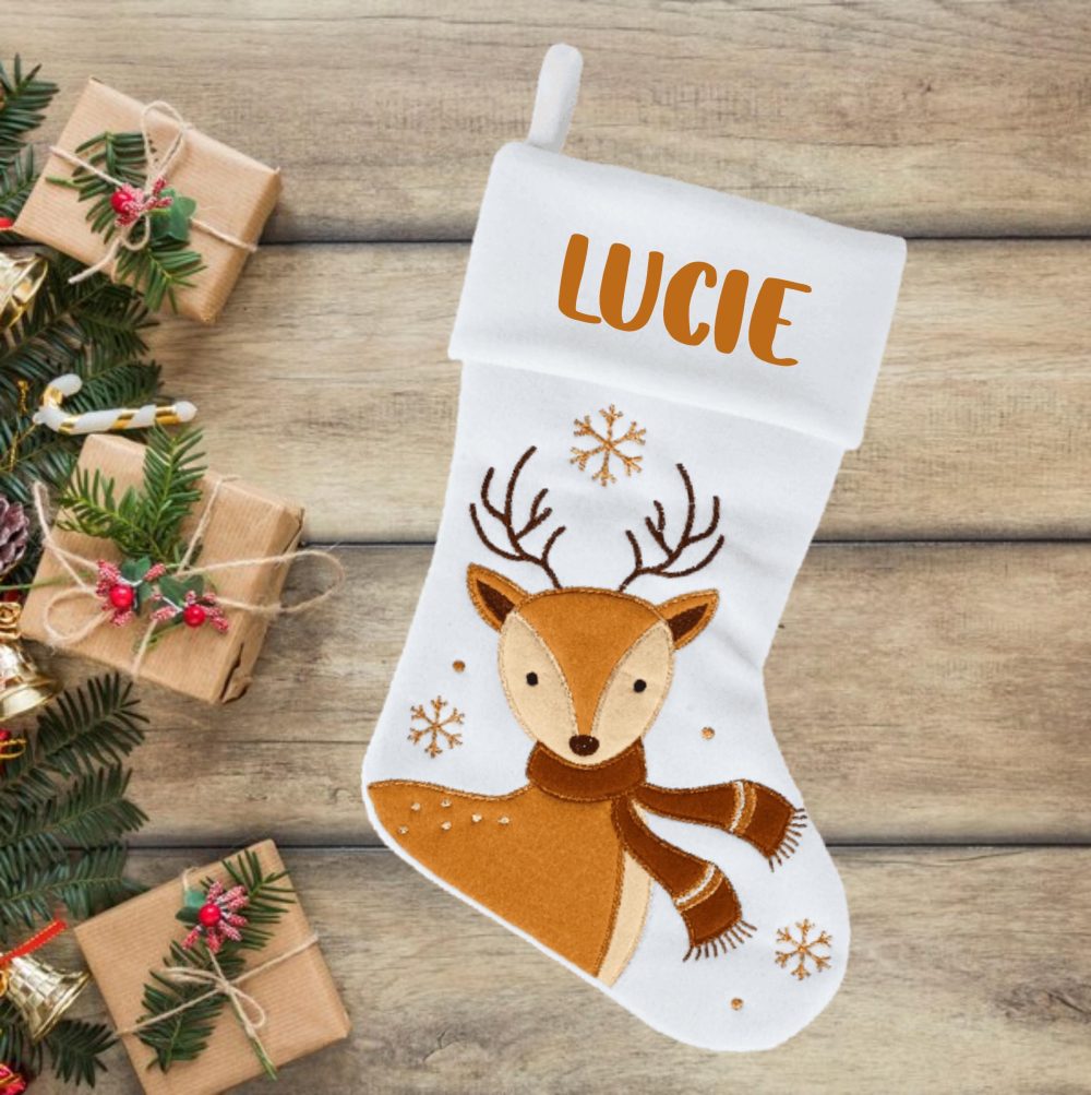 Chaussette de Noël personnalisée avec prénom — cadeau personnalisé