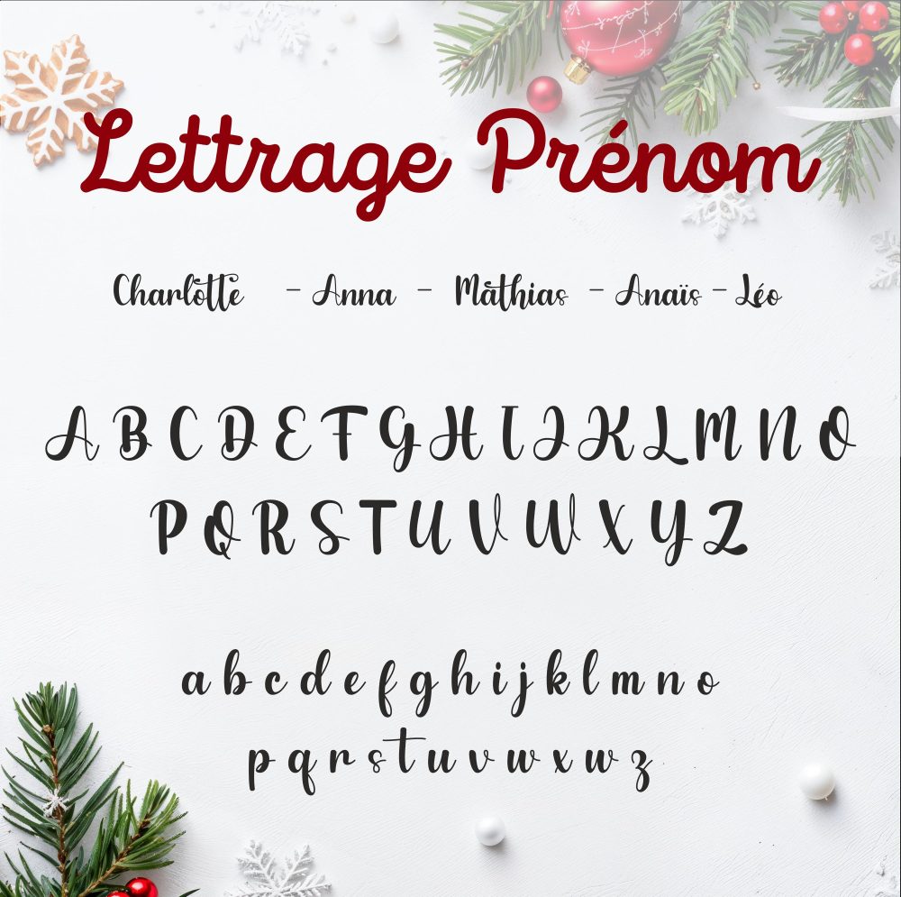 Chaussette de noël Prénom personnalisée — chaussette de noel famille