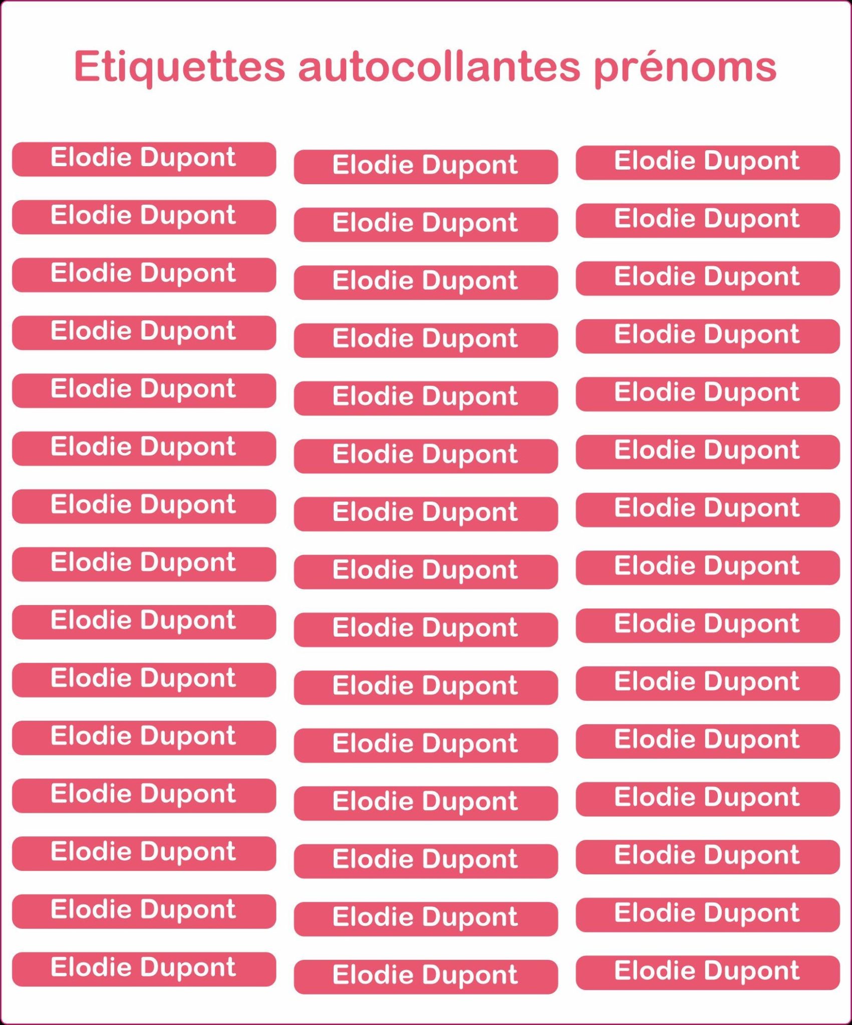 Étiquettes autocollantes et