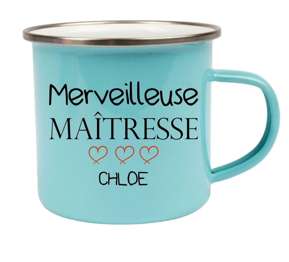 Mug acier émaillé personnalisé. Atsem — atsem mug