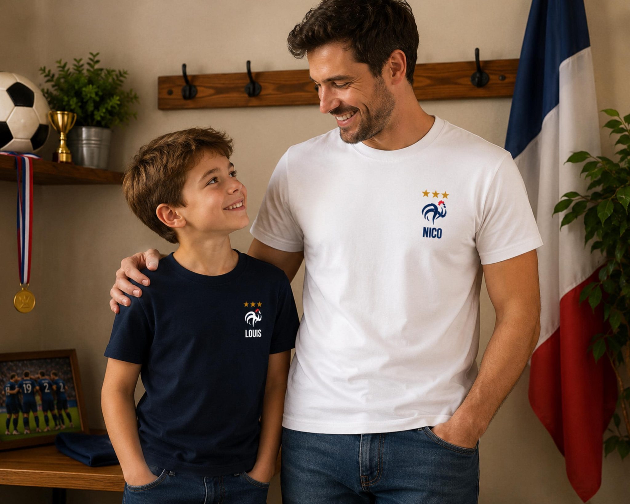 T-shirts France 3 étoiles — cadeau supporter france