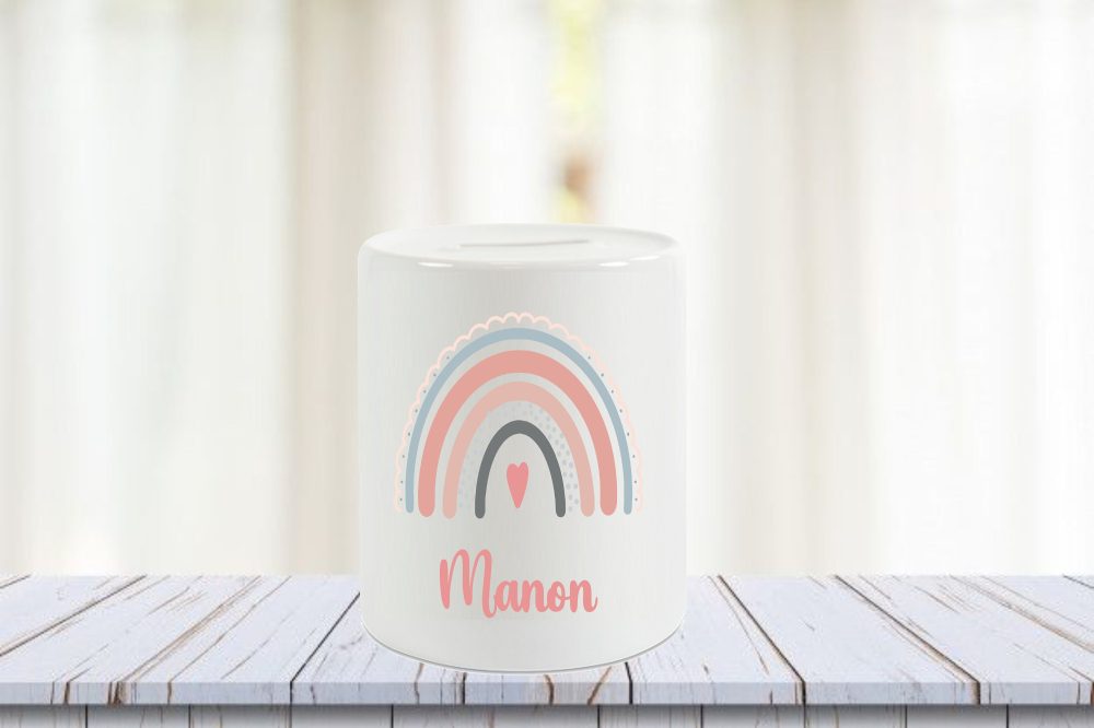 Tirelire personnalisée avec prénom — cadeau batême