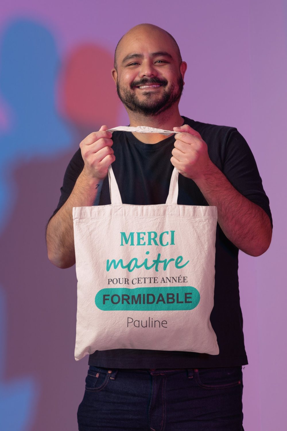 Tote bag personnalisé Maitresse Maitre — cadeau personnalisable